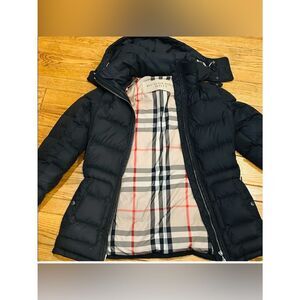 Burberry Brit Vintage Puffer Jacket with Signature Nova Check Lining Authentic